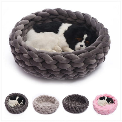 SNUGWOOL – Morbido cesto in lana per animali con supporto alto ai bordi