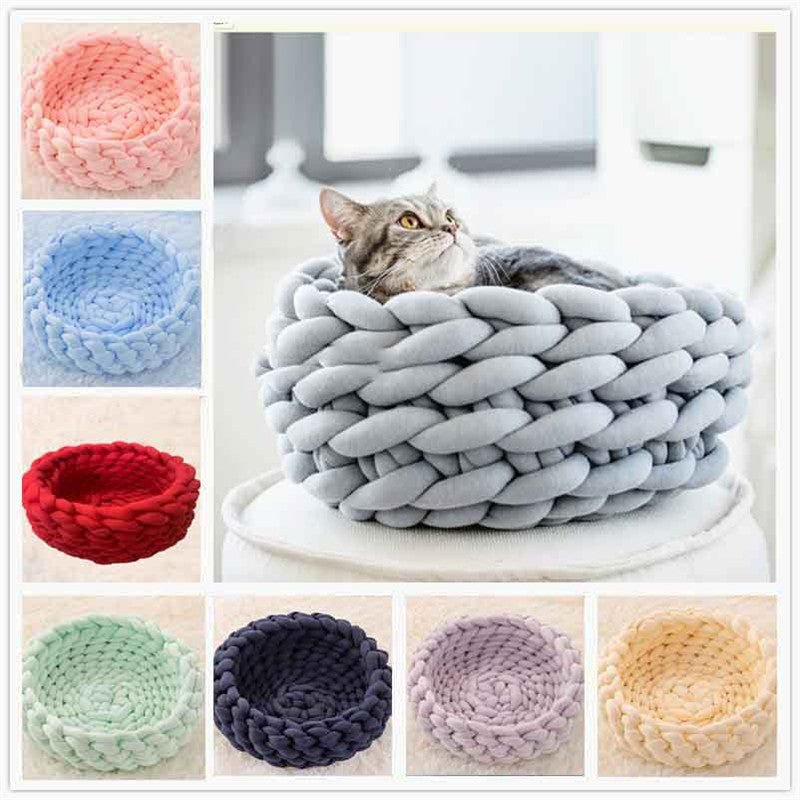 SNUGWOOL – Morbido cesto in lana per animali con supporto alto ai bordi