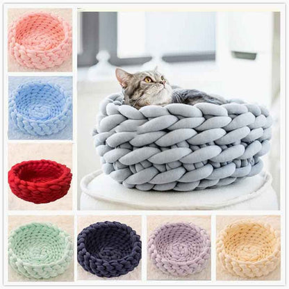 SNUGWOOL – Morbido cesto in lana per animali con supporto alto ai bordi
