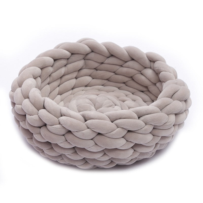 SNUGWOOL – Morbido cesto in lana per animali con supporto alto ai bordi