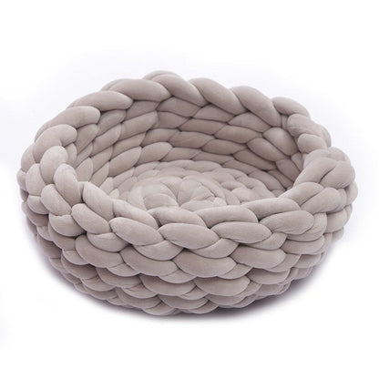 SNUGWOOL – Morbido cesto in lana per animali con supporto alto ai bordi