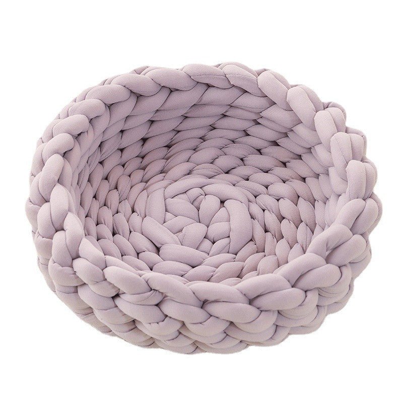 SNUGWOOL – Morbido cesto in lana per animali con supporto alto ai bordi