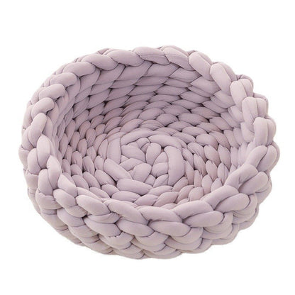 SNUGWOOL – Morbido cesto in lana per animali con supporto alto ai bordi