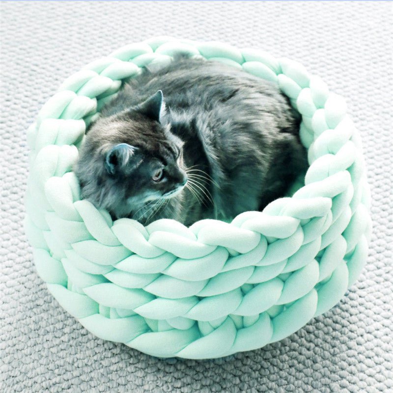 SNUGWOOL – Morbido cesto in lana per animali con supporto alto ai bordi