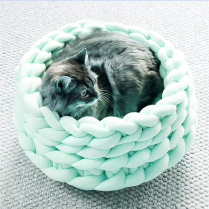 SNUGWOOL – Morbido cesto in lana per animali con supporto alto ai bordi
