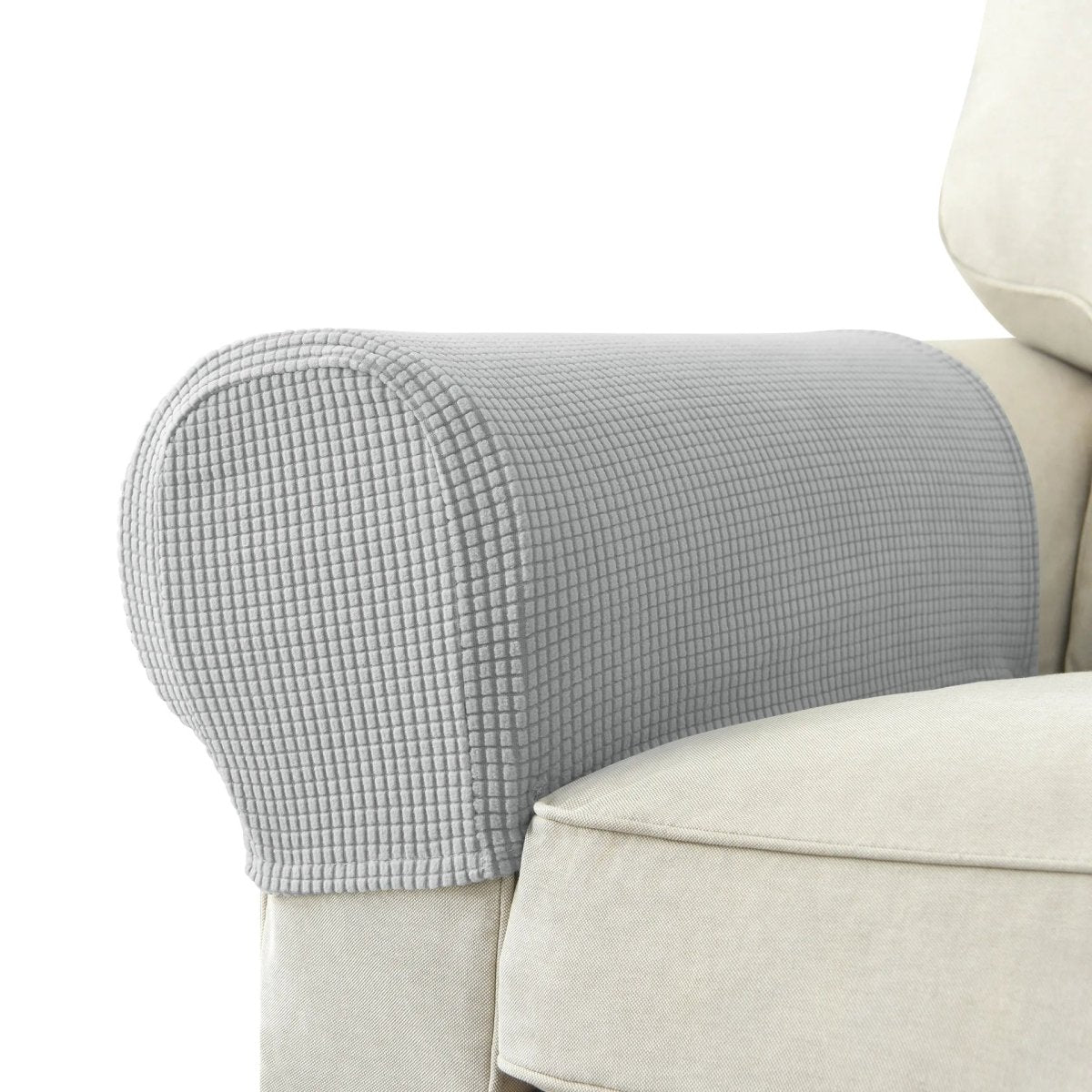 Premium Stretch Armrest Covers - Waterproof Quilted Sofa Protectors Set 12