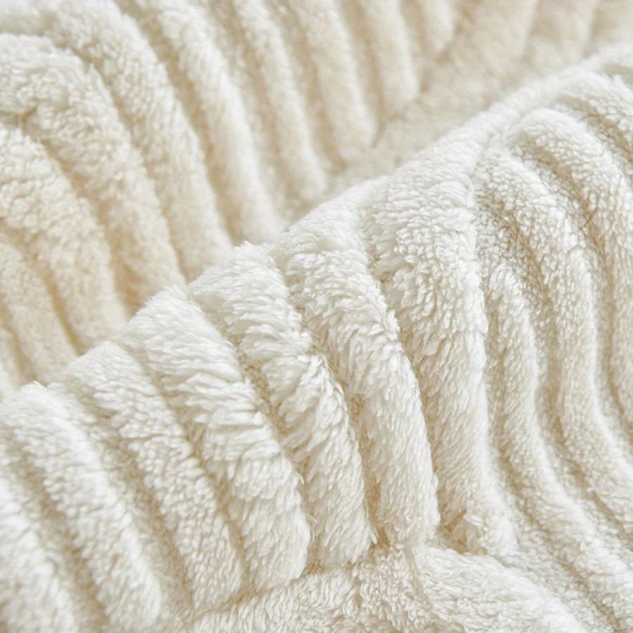 STRIPESOFT – Elegant Velvet Sofa Cover, Non-Slip Striped Couch Slipcover for Home Decor 5