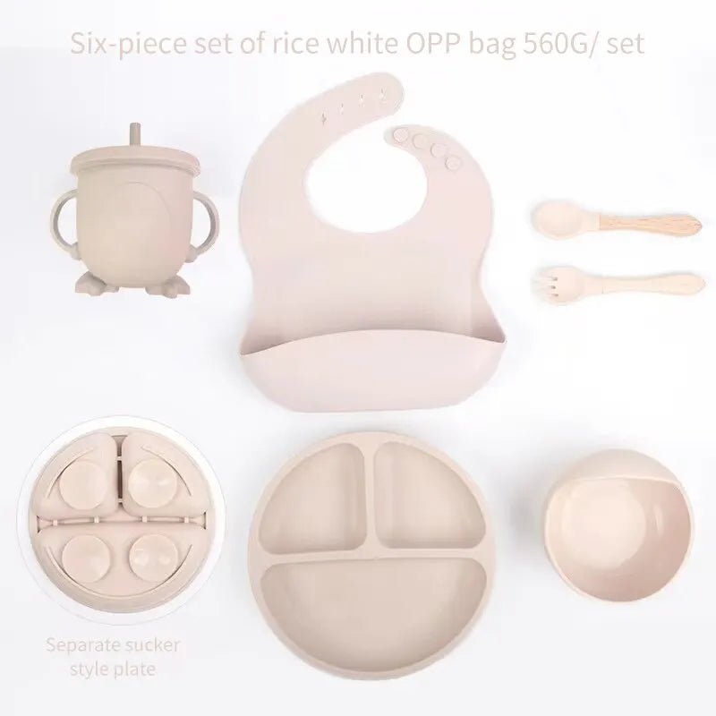 Softbite - Set completo di alimentazione in silicone per imparare a mangiare senza stress
