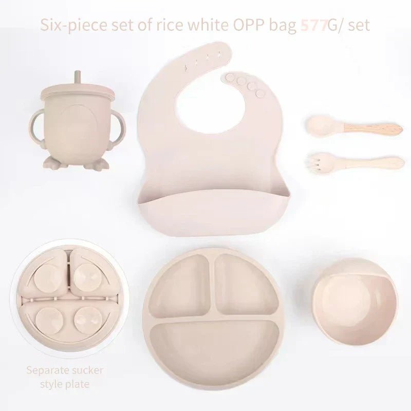 Softbite - Set completo di alimentazione in silicone per imparare a mangiare senza stress