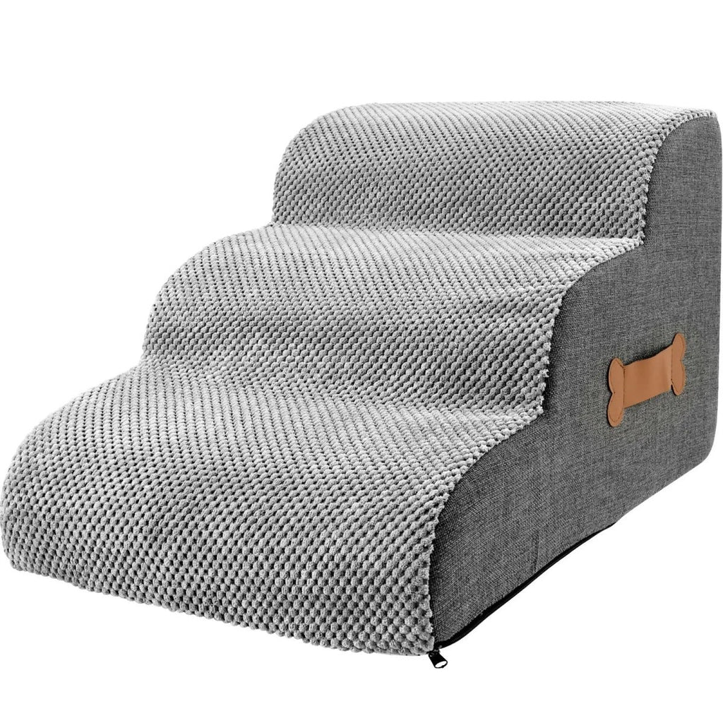 Soft Dog Stairs for Bed - Anti-Slip High-Density Foam Pet Steps, Gentle Incline 5