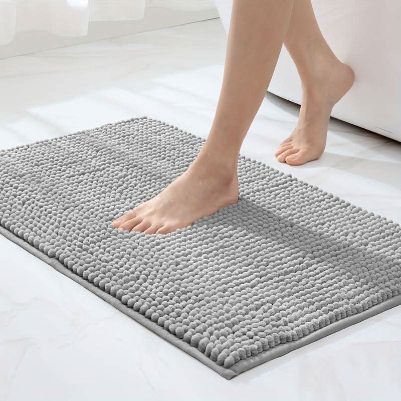 OzBath - Chenile Bath Mat with Quick-Dry Microfiber and Non-Slip Base 0