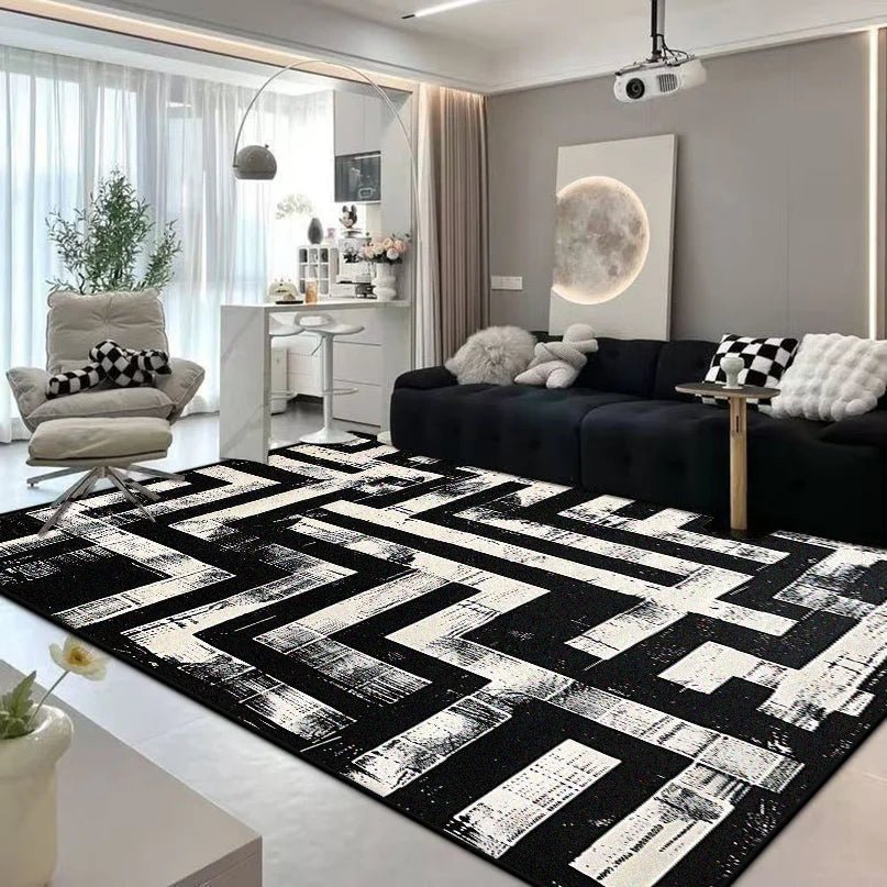 ARTFLAIR – Modern Abstract Flannel Carpet for Stylish Home Comfort 1