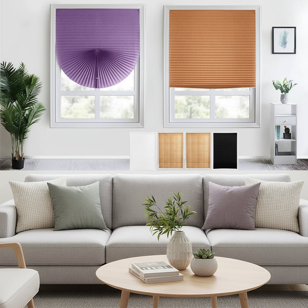 SHADEORA – Self-Adhesive Pleated Blinds, Non-Woven Window Shades for Light Control & Privacy 1