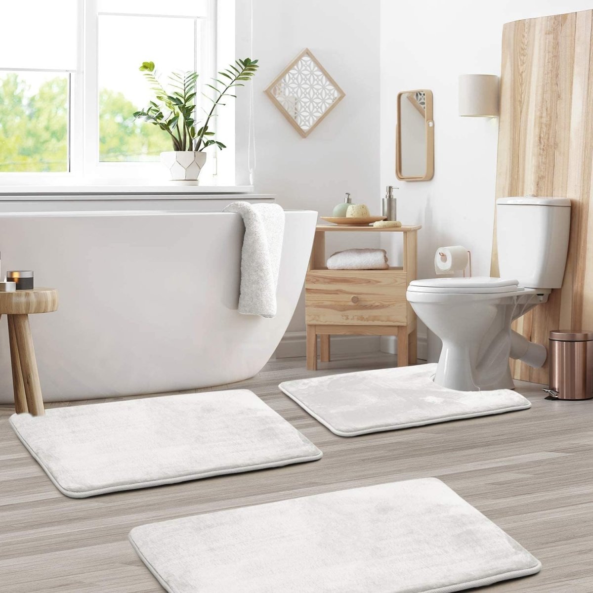 SoftStep Luxe – Memory Foam Bath Mat 3-Piece Set