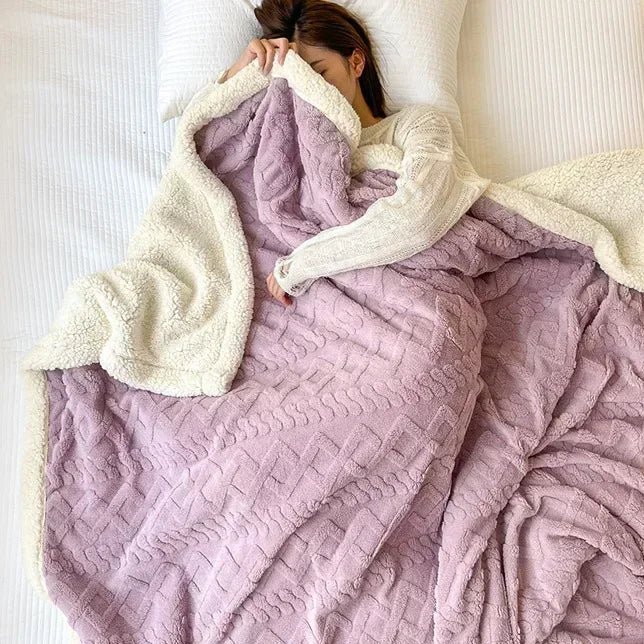 LAMBSOFT – Cozy Woolen Throw Blanket for Home & Office Comfort 9