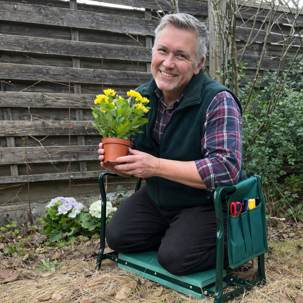 SOILMATE – Ergonomic 2-in-1 Garden Kneeler and Seat for Joint Comfort