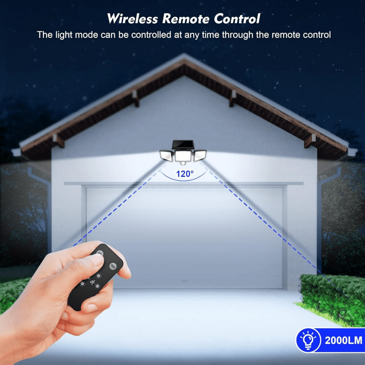 SOLARGUARD – Luz de Seguridad Solar con Sensor de Movimiento y Control Remoto