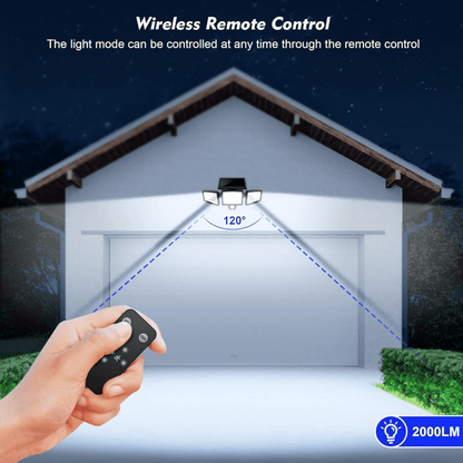 SOLARGUARD – Luz de Seguridad Solar con Sensor de Movimiento y Control Remoto