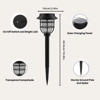SOLARSPIKE – 2 Stuks Zonne-energie Padverlichting voor Buiten Tuinverlichting