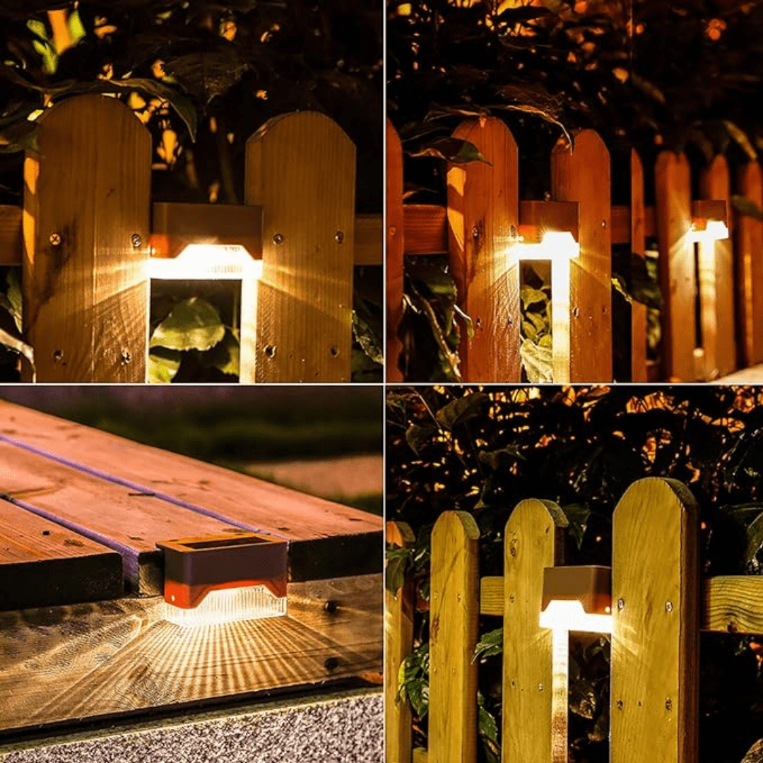 Self-adhesive solar lights for garden-weatherproof, automatic lighting, 100-200 lumens, warm white, easy to install 4