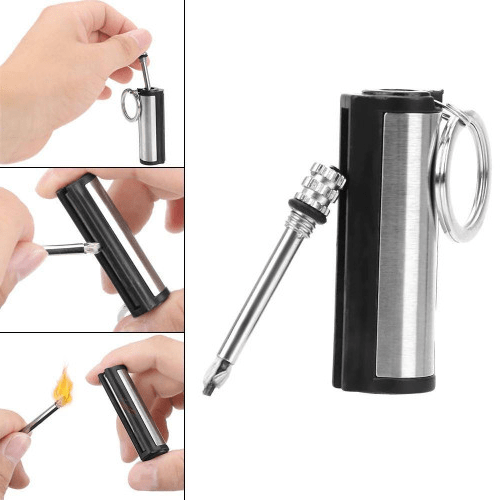 FIREKEY – Waterproof Metal Fire Starter Keychain for Outdoor Adventures 4