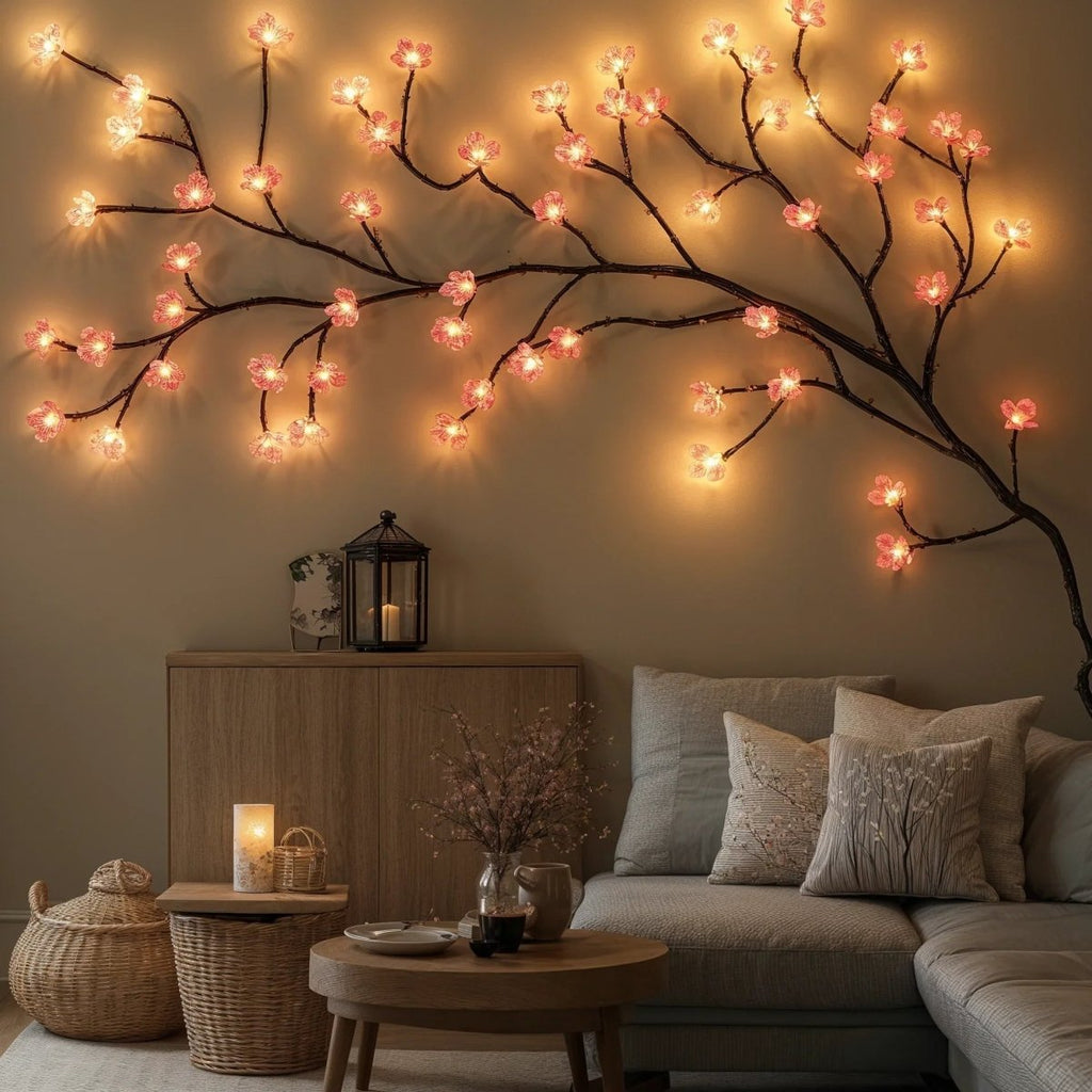 AMBIENTLY – 1.6m LED Fairy Lights with Warm White and Pink Light 4