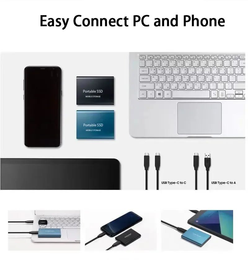 Speedvault SSD-External 128TB hard drive with ultra-fast USB-C & USB 3.1 connection 5