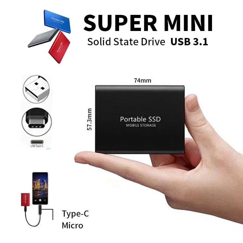 Speedvault SSD-External 128TB hard drive with ultra-fast USB-C & USB 3.1 connection 3