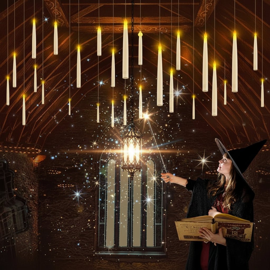 SPELLFLAME – Battery Operated Flameless Floating Candles with Magic Wand Remote