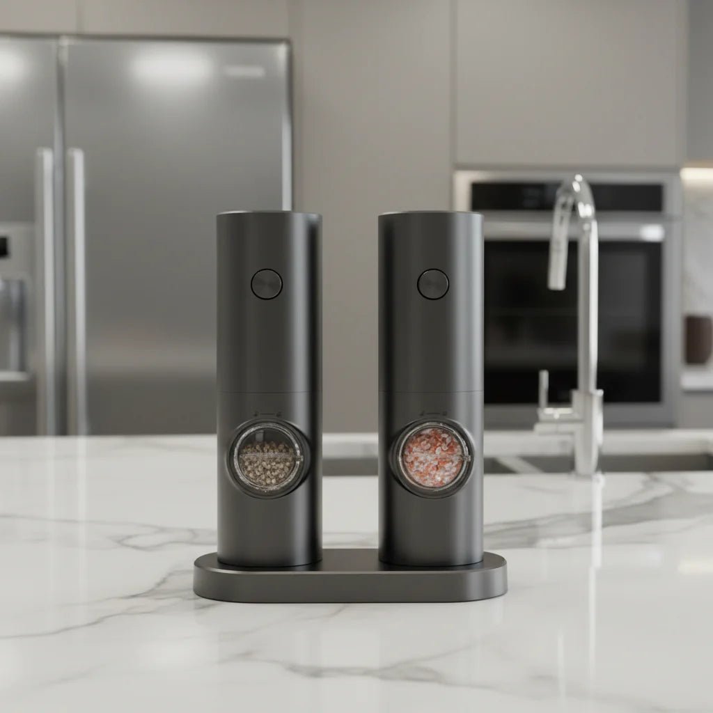 SPICEDUO – Elektrische zout- en pepermolen set met instelbare grofheid