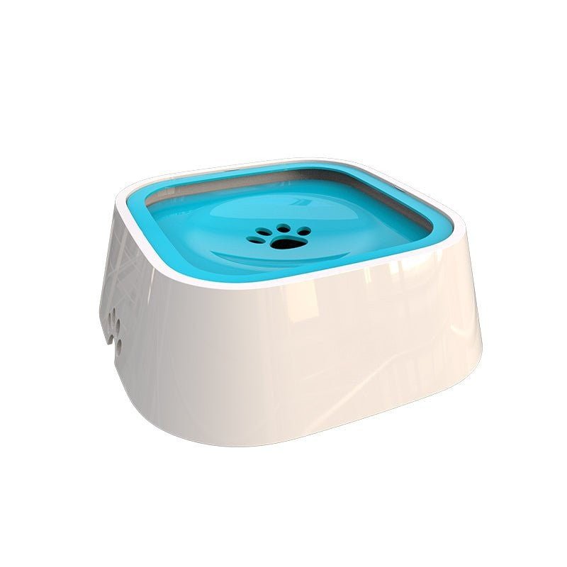 SpillLess Flow – Cuenco de agua anti-salpicaduras con disco flotante (1.5 L) para mascotas