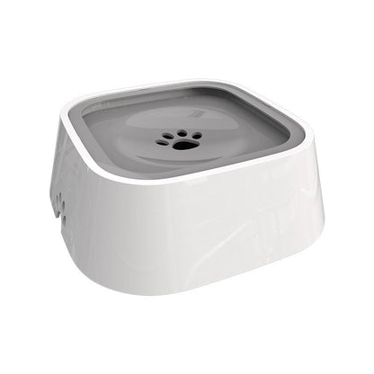 SpillLess Flow – Cuenco de agua anti-salpicaduras con disco flotante (1.5 L) para mascotas