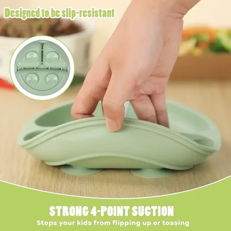 PIATTO SPILLSTOP – Piatto a Ventosa in Silicone per Bambini con Base Robusta (Senza BPA)