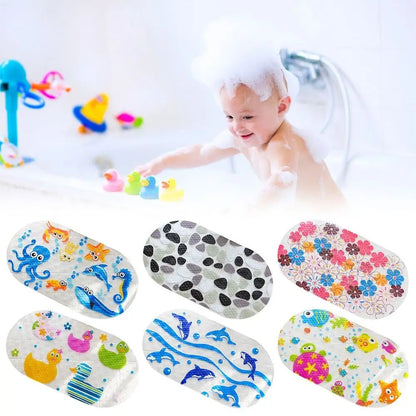 SplashNest – Tapis de baignoire antidérapant avec motifs amusants pour enfants