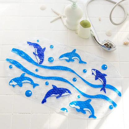 SplashNest – Tapis de baignoire antidérapant avec motifs amusants pour enfants