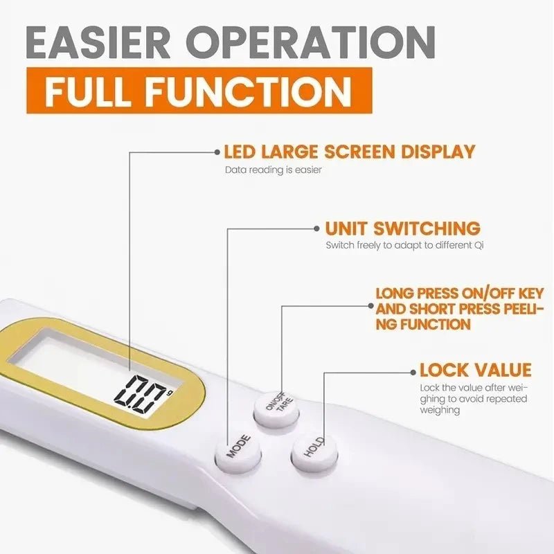 DIGISPOON – Smart Electronic Measuring Spoon for Exact Ingredient Control, Multi-Unit Scale 4