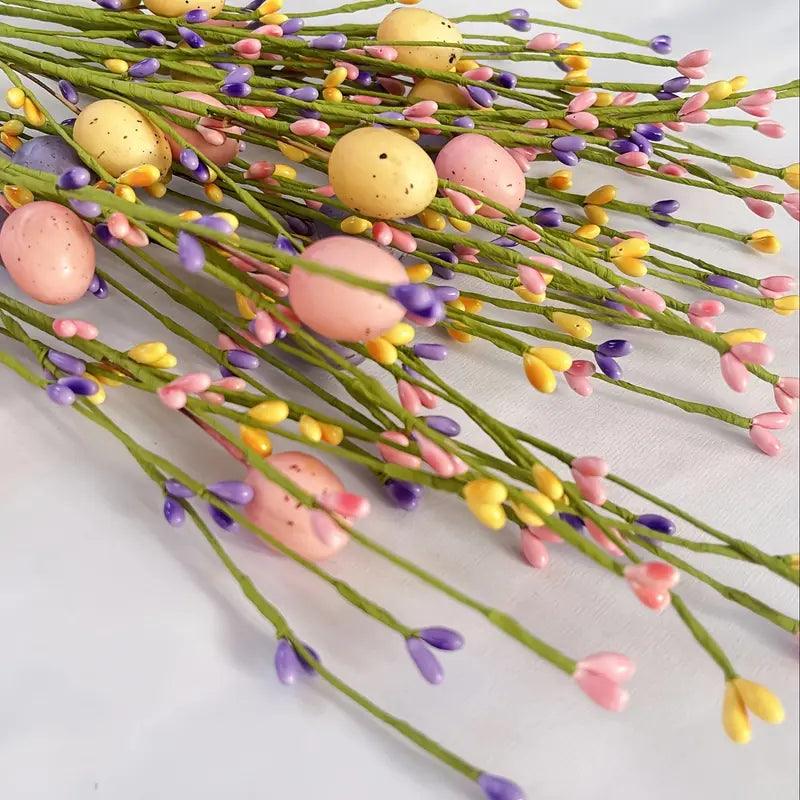 EASTERGLOW – Vibrant Easter Egg Cluster Stems for Spring Decor 0