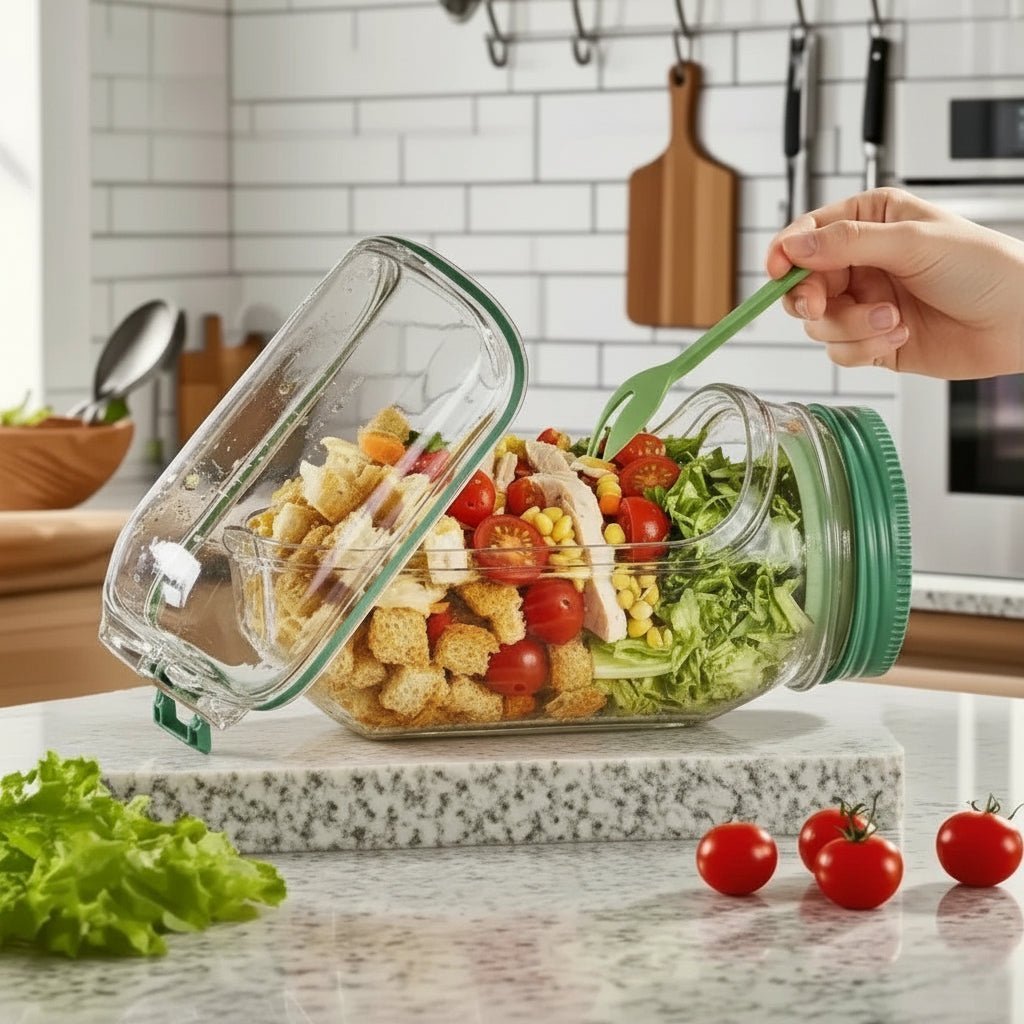 CRISPJAR – Layered Salad Shaker Jar for Fresh, Crisp Meals On-the-Go 2