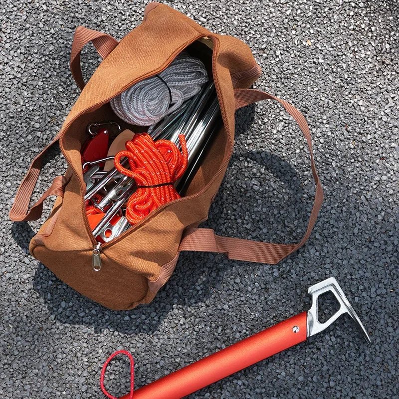 Large Capacity Cylinder Tent Stake Storage Bag - Lightweight & Durable Outdoor Organizer 3
