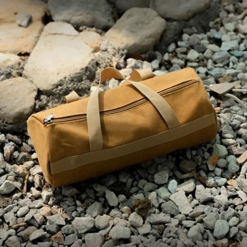 Large Capacity Cylinder Tent Stake Storage Bag - Lightweight & Durable Outdoor Organizer 0