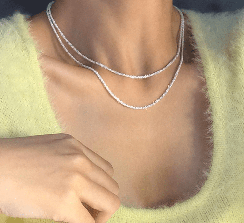 STARLIGHT SET - Duo de colliers minimaliste en argent sterling pour l'élégance au quotidien