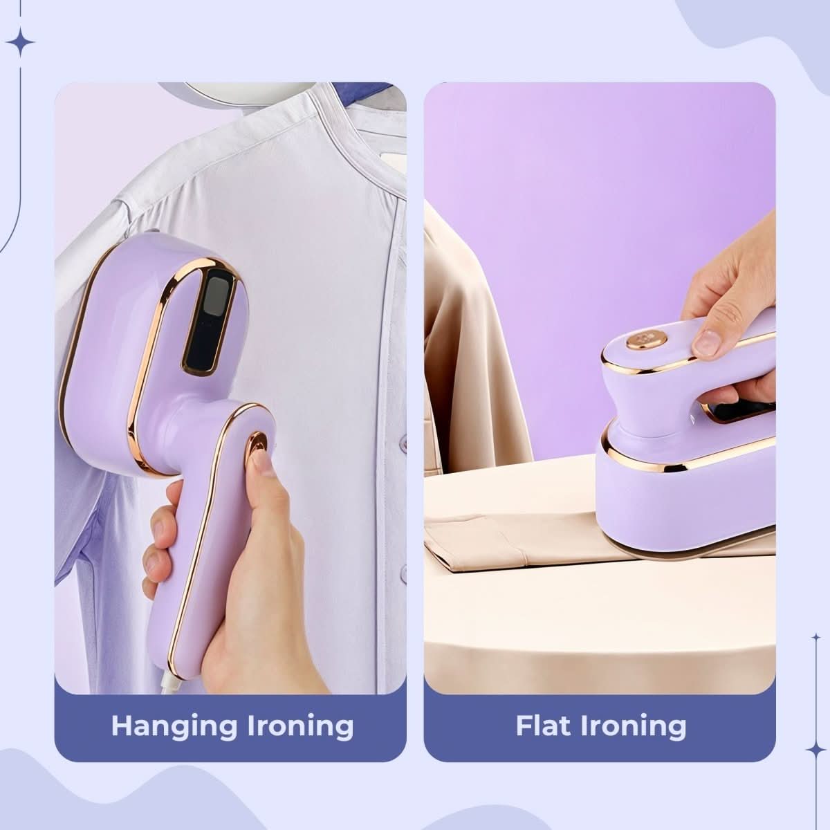 Portable Micro Steam Iron - Lightweight Clothes Steamer for Travel Wrinkle Removal 2