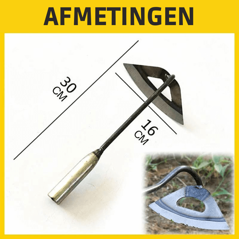 Steel Hollow Hoe for Efficient Weeding and Soil Loosening - Durable Gardening Tool with Comfortable Grip and Sharp Blade-4
