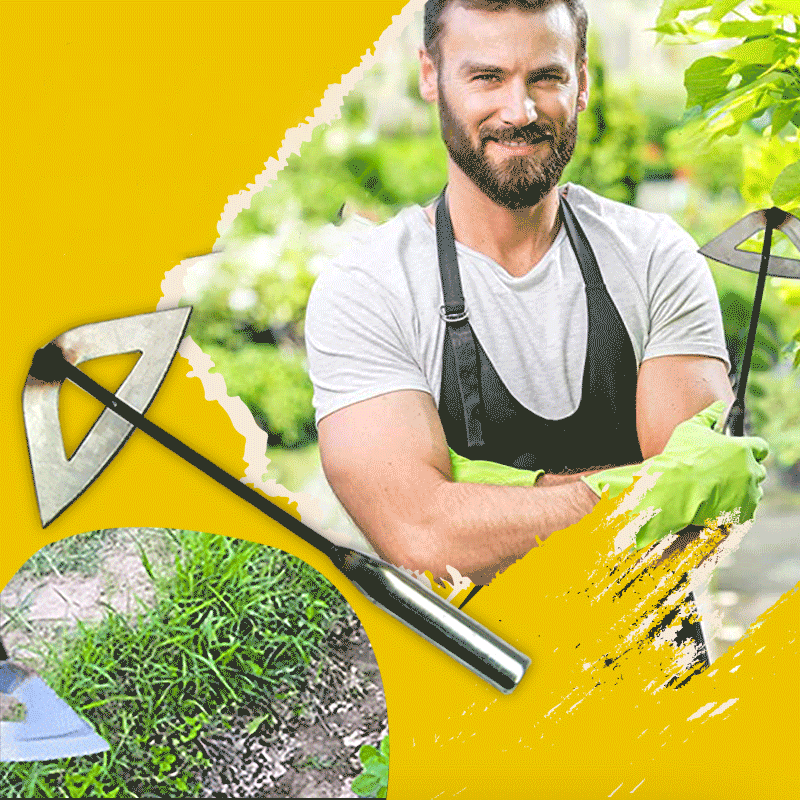 Steel Hollow Hoe for Efficient Weeding and Soil Loosening - Durable Gardening Tool with Comfortable Grip and Sharp Blade-2