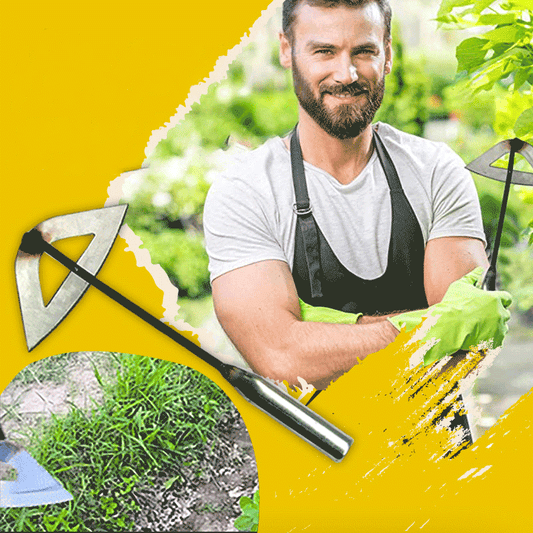 Steel Hollow Hoe for Efficient Weeding and Soil Loosening - Durable Gardening Tool with Comfortable Grip and Sharp Blade-1