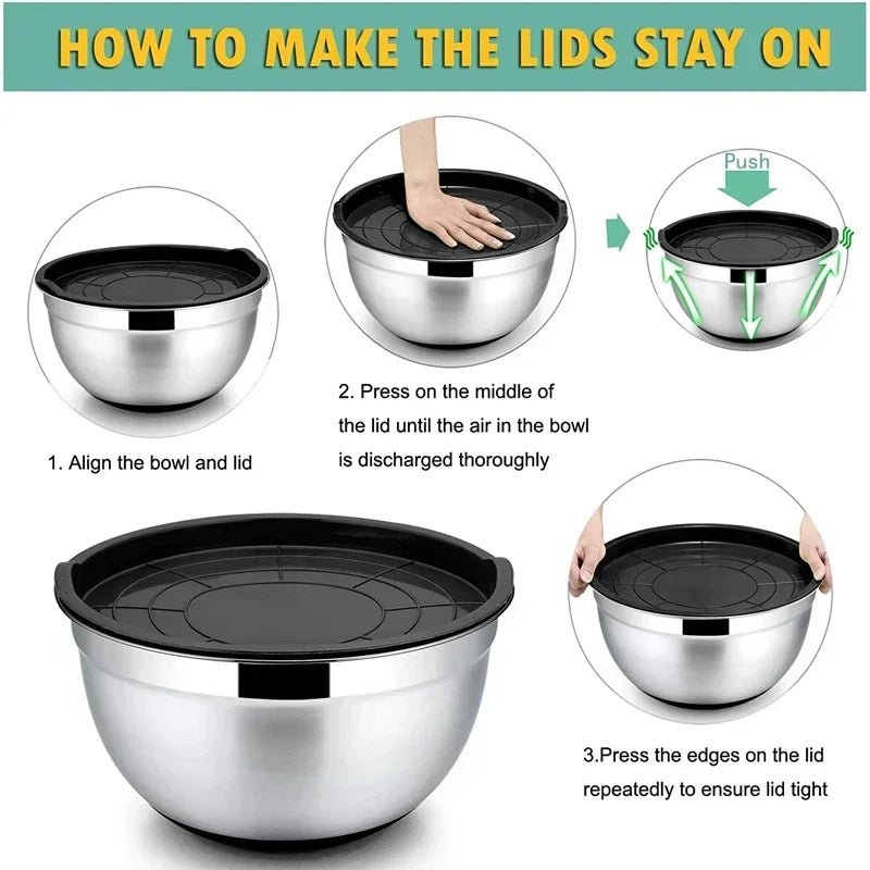 BOWLCORE – Stainless Steel Mixing Bowl with Non-Slip Silicone Bottoms 3