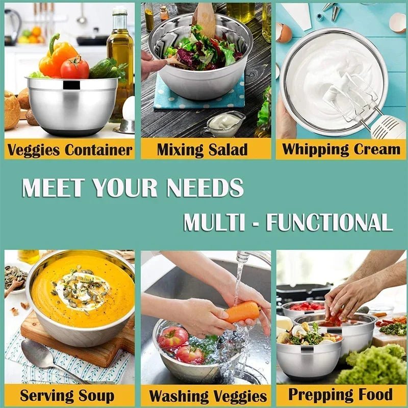 BOWLCORE – Stainless Steel Mixing Bowl with Non-Slip Silicone Bottoms 5