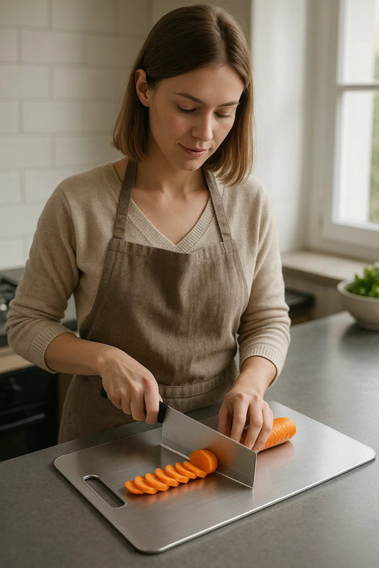 STEELCLEAN – Tagliere in Acciaio Inossidabile Antibatterico per una Preparazione degli Alimenti Igienica