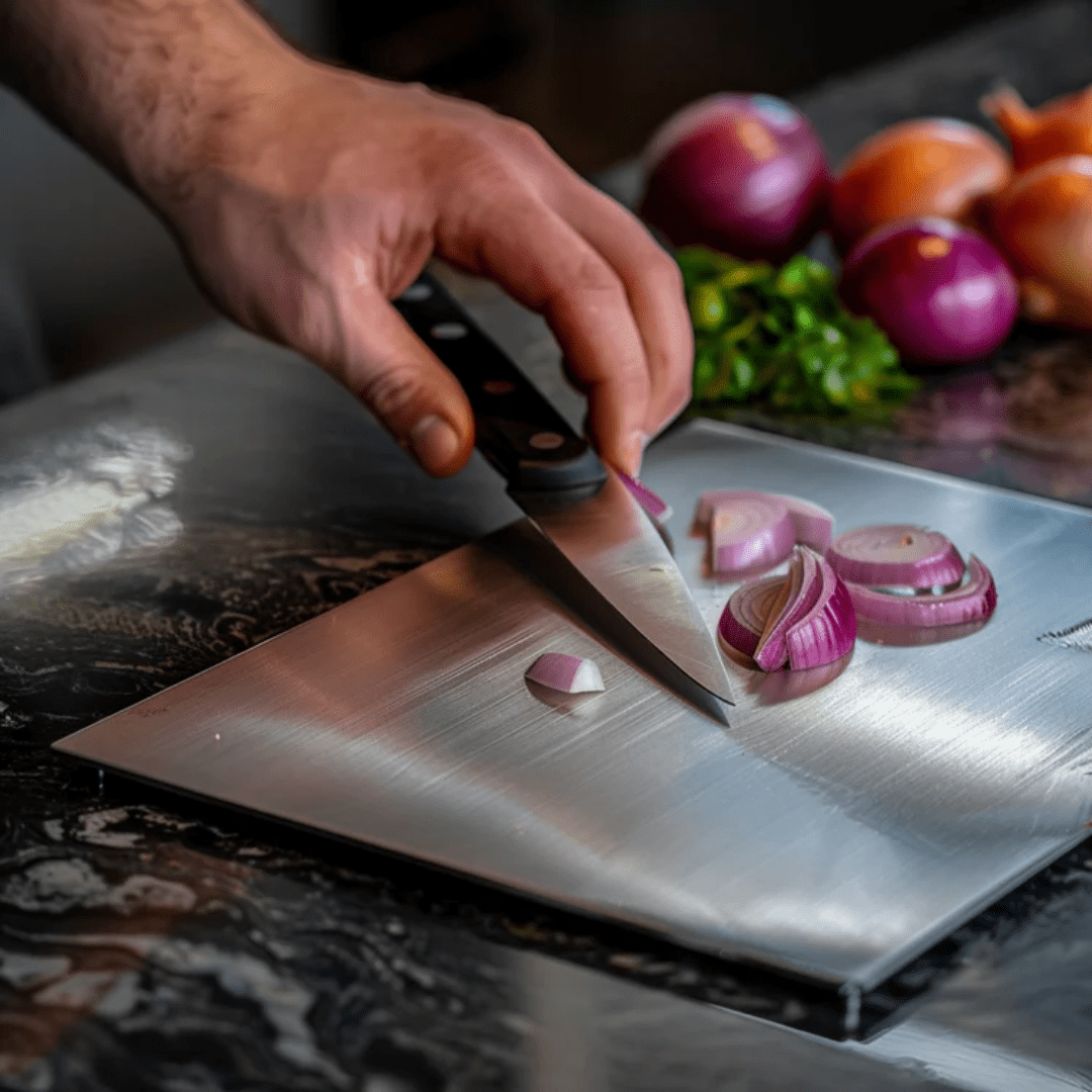 Premium Stainless Steel Cutting Board - Anti-Rust, Hygienic & Durable Chopping Board 0