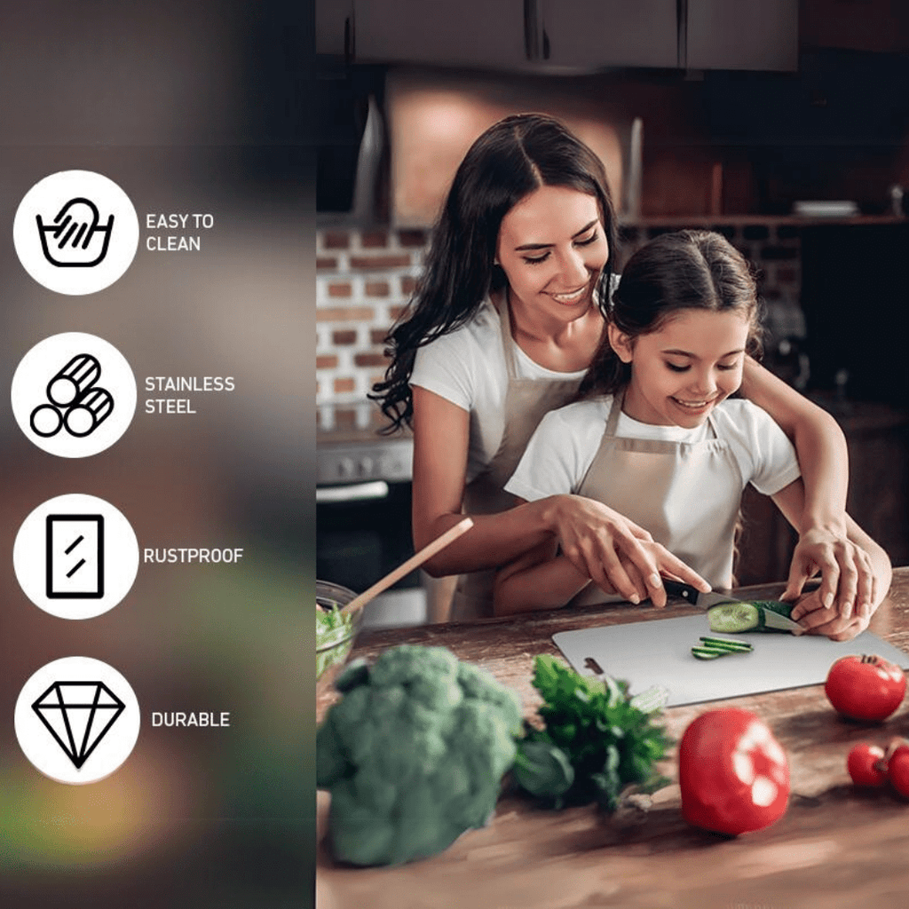 Premium Stainless Steel Cutting Board - Anti-Rust, Hygienic & Durable Chopping Board 1